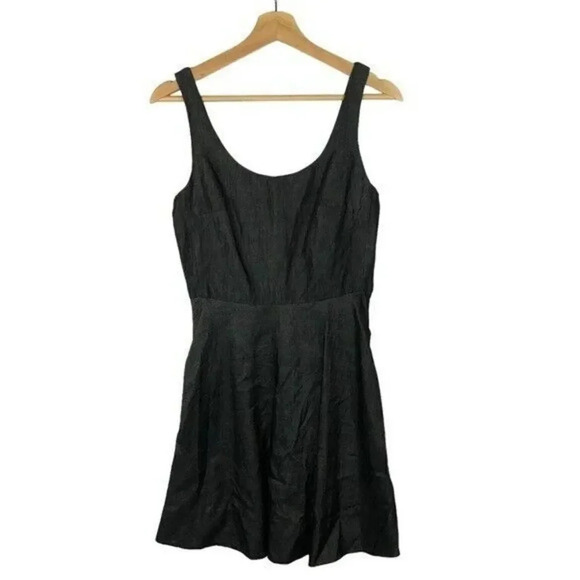 Gap Black Linen Fit & Flare Mini Dress 0 - Picture 1 of 5